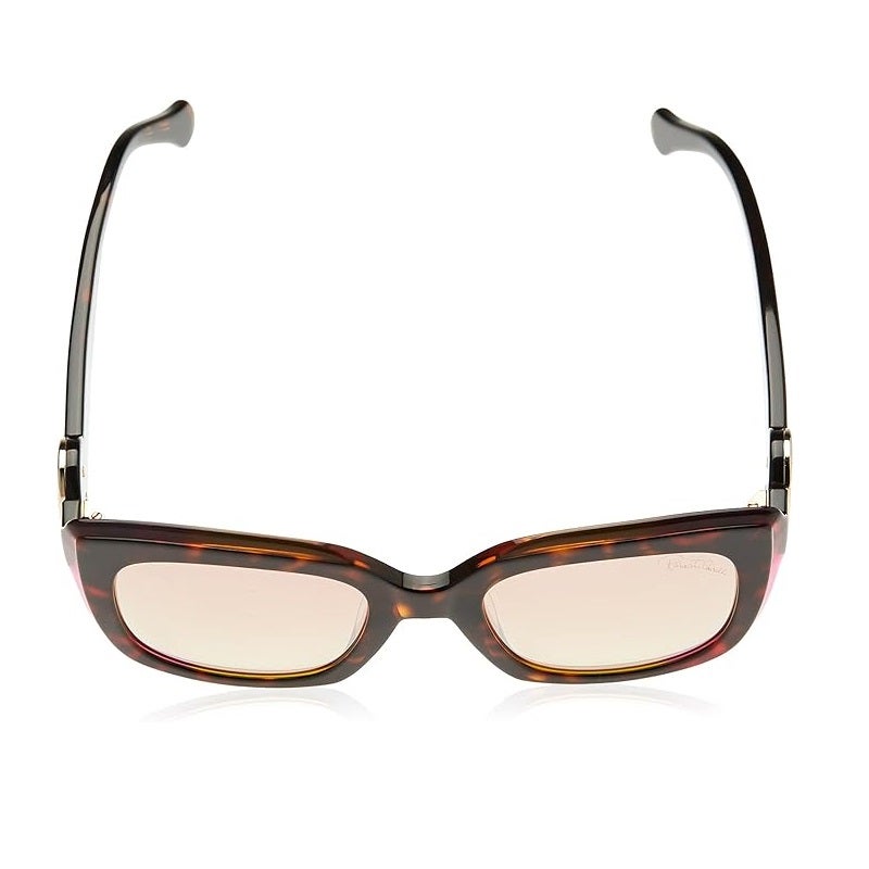 Roberto Cavalli RC1069 56U Bold Designer Sunglasses forWomen – Lightweight Glamour with Beige/Light Lenses - Iconic Square Dark Havana Frame, UV400 Protection - Image 3